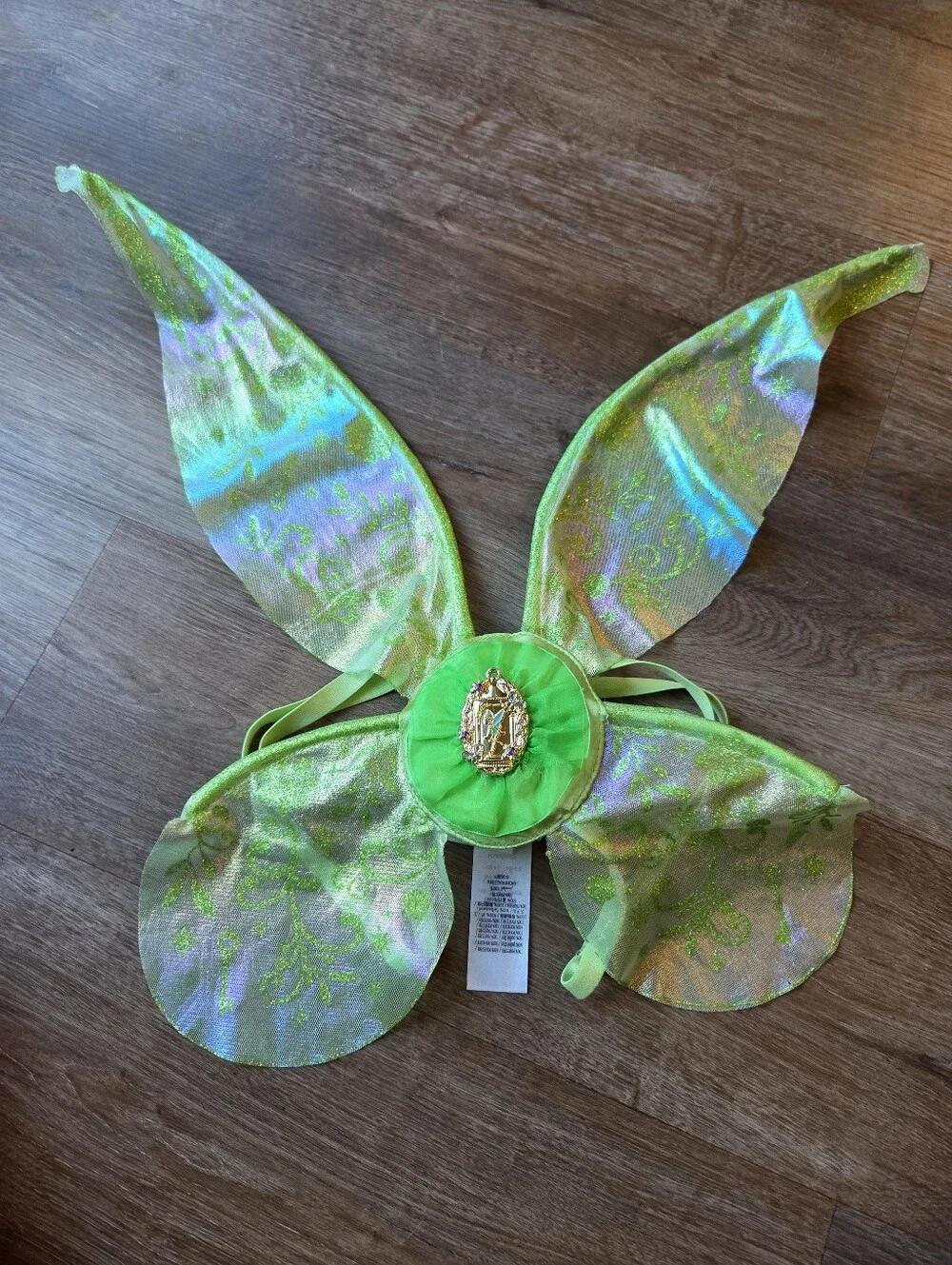 Disney Store Tinkerbell Light Up Green Fairy Wings Costume Kids OS *Works great!